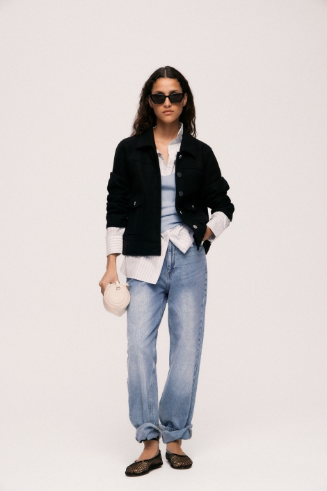 Vila vijumpy l/s short jacket - noos